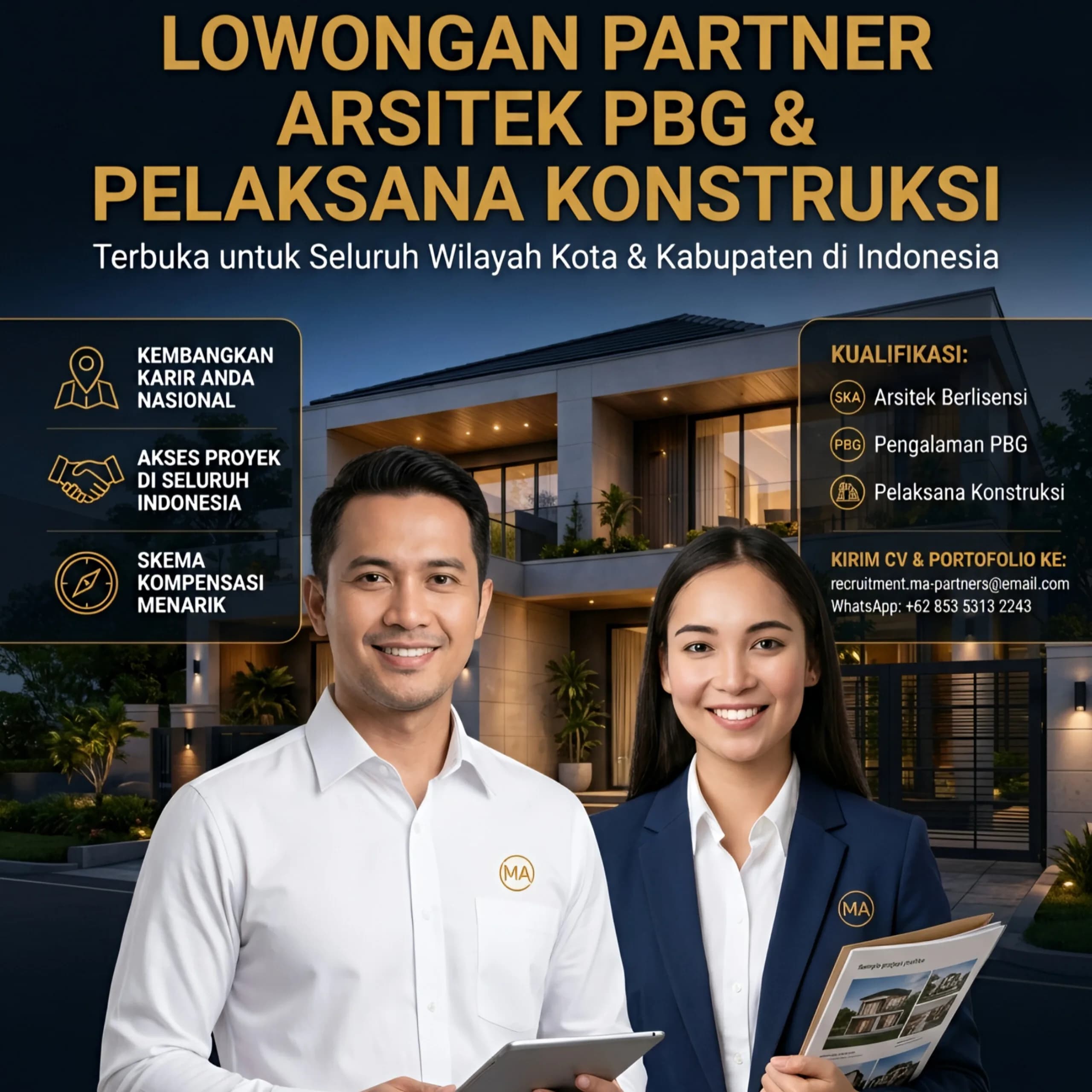 Banner lowongan Lowongan Kerja Partner Arsitek & Project Partner Seluruh Indonesia