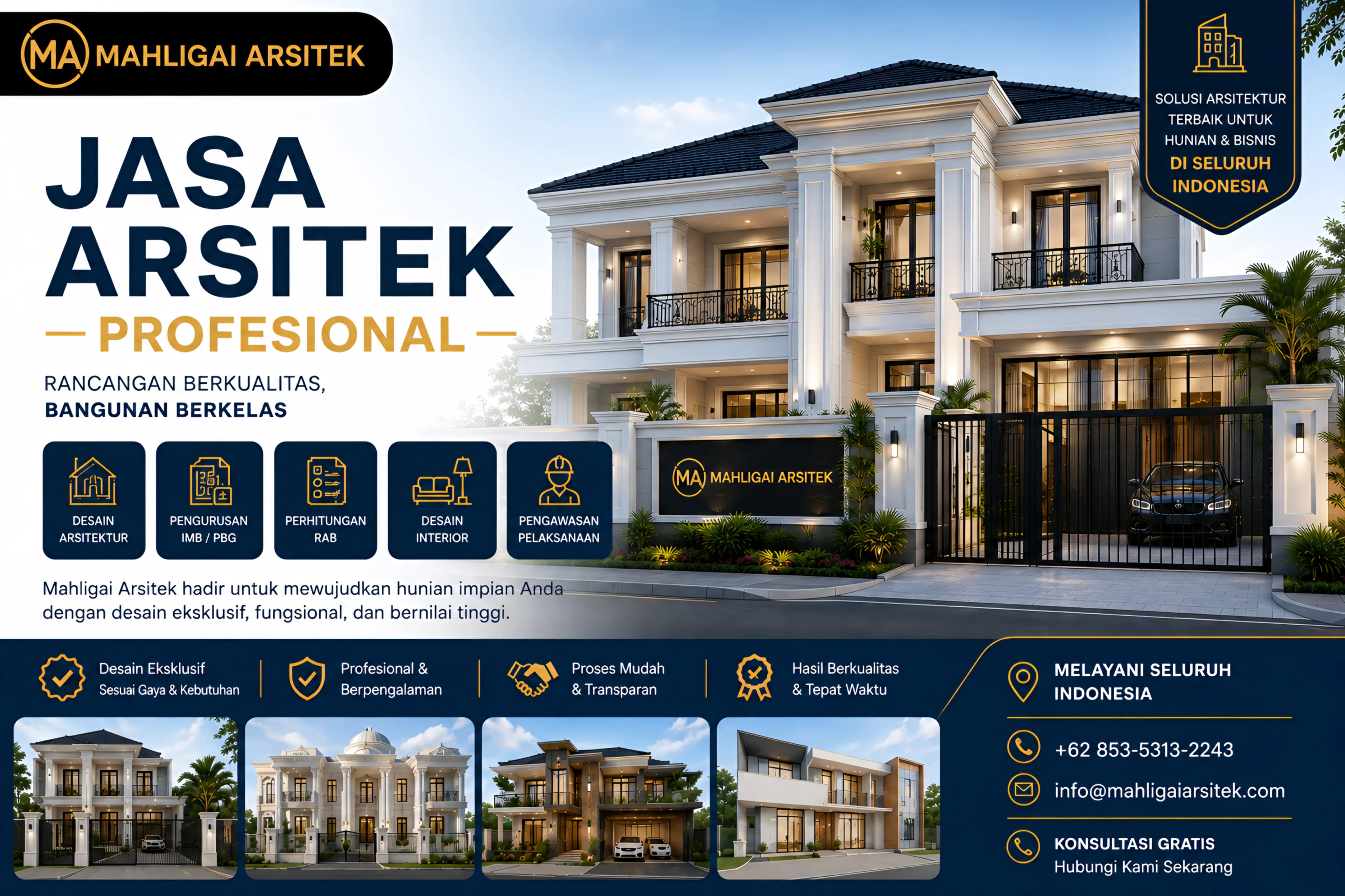 Jasa Arsitek Bantaeng Terpercaya: Desain Rumah, Interior & Fasad
