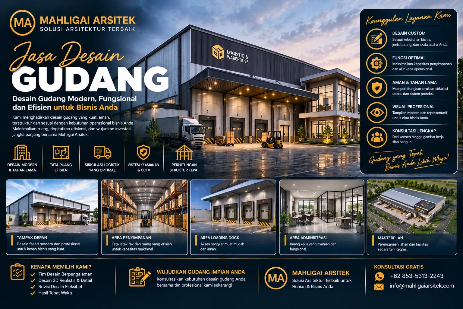 Jasa Desain Gudang Tabanan