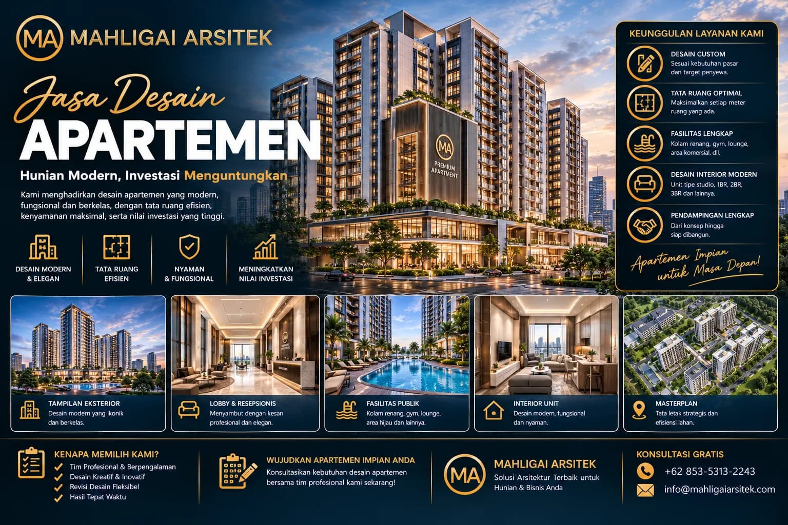 Jasa Desain Apartemen Aceh Timur